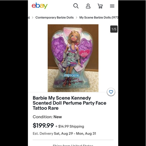 Rare Barbie My Scene Kennedy scented perfume